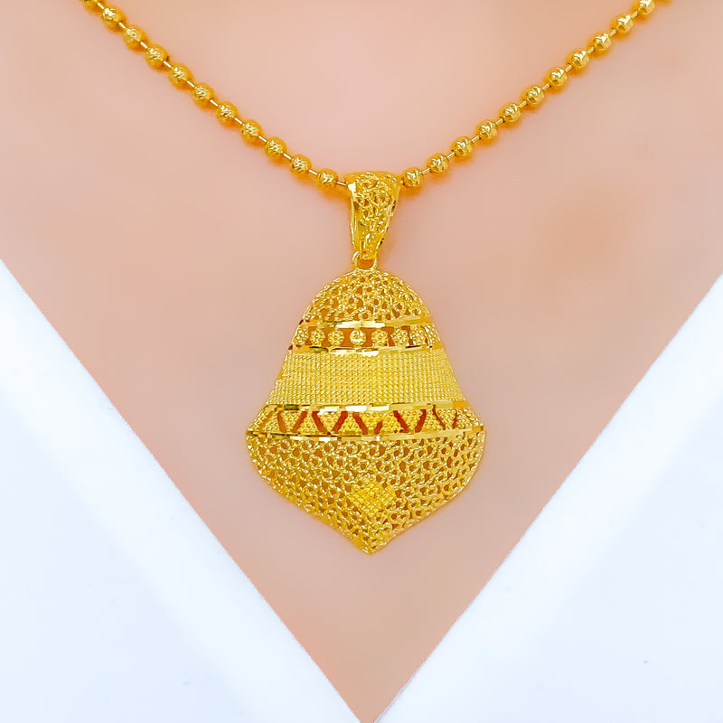 Elegant High Finish Gold 22k Gold Pendant