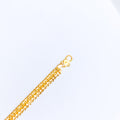 Modern High 22k Gold Finish Anklet