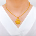 Classic Jhumki 22k Gold Pendant