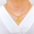 Stylish Square 22k Gold Pendant