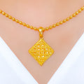 Stylish Square 22k Gold Pendant