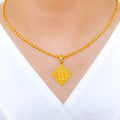 Stylish Square 22k Gold Pendant