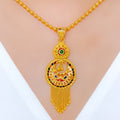 Unique Meenakari Chandelier 22k Gold Pendant