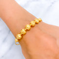 22k-gold-Reflective Striped Bangle Bracelet  