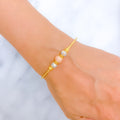 22k-gold-Magnificent Dotted Bangle Bracelet  