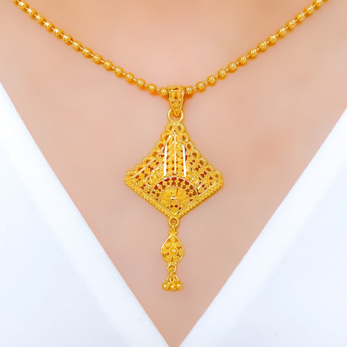 Decorative Tassel Pendant 22k Gold Set