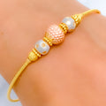 22k-gold-Magnificent Dotted Bangle Bracelet  