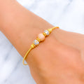 22k-gold-Magnificent Dotted Bangle Bracelet  