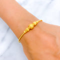 22k-gold-Classic Textured Bangle Bracelet  