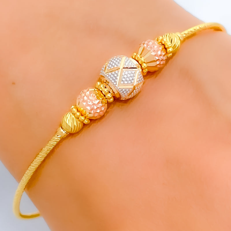 22k-gold-Evergreen Multi Color Bangle Bracelet  