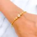 22k-gold-Evergreen Multi Color Bangle Bracelet  
