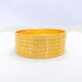 Modern Netted 6 Set 22k Gold Bangles