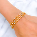 22k-gold-Unique Multi Orb Bangle Bracelet  