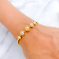 22k-gold-Shimmery Disco Sequin Bangle Bracelet 