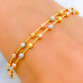 22k-gold-Trendy Twin Layered Bangle Bracelet  