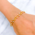 22k-gold-Trendy Twin Layered Bangle Bracelet  