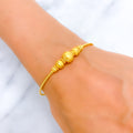 Radiant Striped 22k Gold Bangle Bracelet  