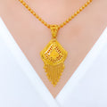 Flowing Chandelier Pendant 22k Gold Set