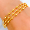22k-gold-Symmetrical Impressive Orb Bangle Bracelet 