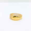 Fancy CZ Lined 22k Gold Ring