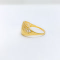 Fancy CZ Lined 22k Gold Ring