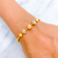22k-gold-Delightful Polka dot Flexi Bangle Bracelet  