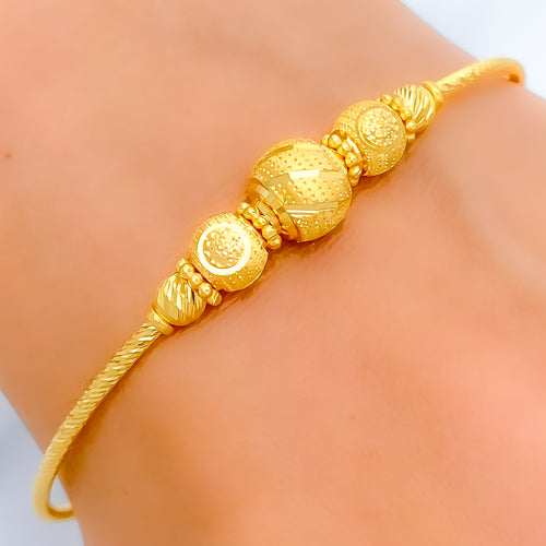 22k-gold-Engraved Timeless Bangle Bracelet  