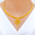 Ornate Checkered Dome Necklace Set