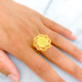 21k-gold-geometric-netted-ring