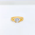 High Finish CZ Solitaire Ring