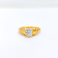 Graduated CZ Solitaire Ring