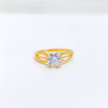 Textured CZ Ring