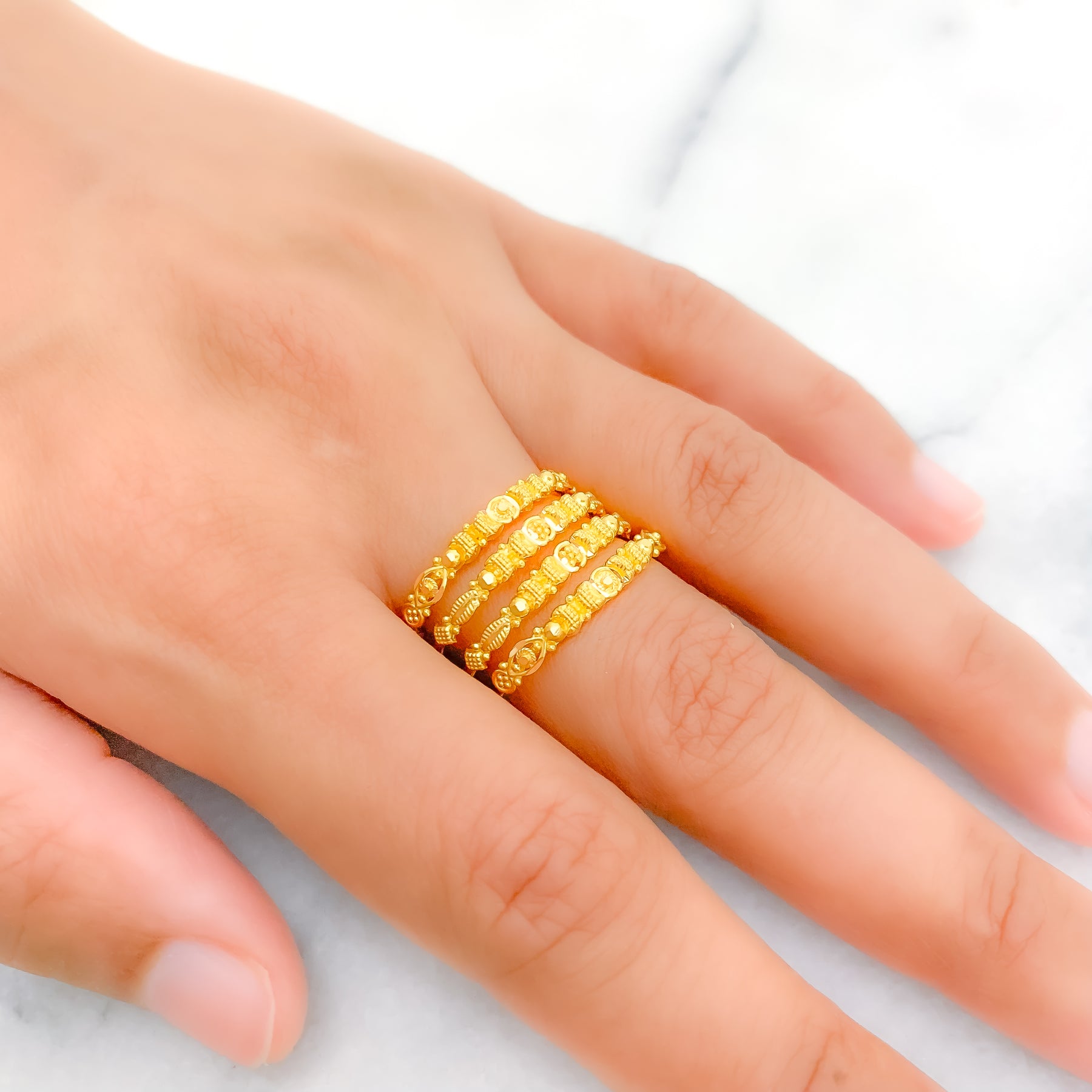 18k Gold Twirl Ring Spiral Ring Gold Twist Ring Gold Stacking Rings