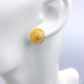 Stately Round Gold Earrings