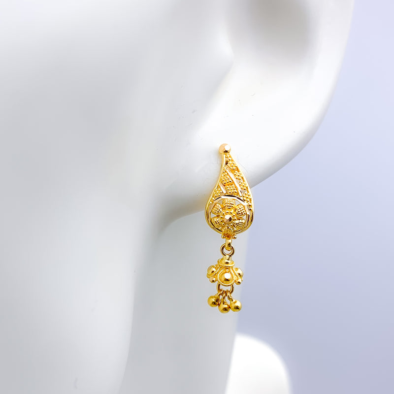 Petite Flower Drop Earrings