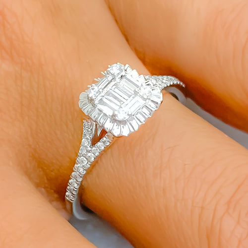 18k-gold-Shimmering Stately Diamond Ring 
