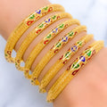 Vibrant Dressy Meenakari 22k Gold Bangles