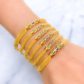 Vibrant Dressy Meenakari 22k Gold Bangles