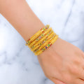 Vibrant Dressy Meenakari 22k Gold Bangles