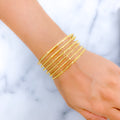 Delicate Classy Bangle 22k Gold Set