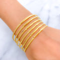 Delicate Classy Bangle 22k Gold Set