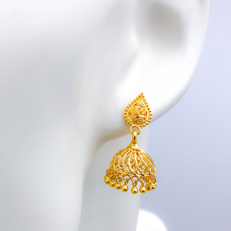 Modern Jazzy 22k Gold Earrings