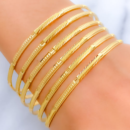 Delicate Classy Bangle 22k Gold Set