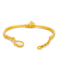 Elevated Flower 22k gold Flexi Bangle Bracelet