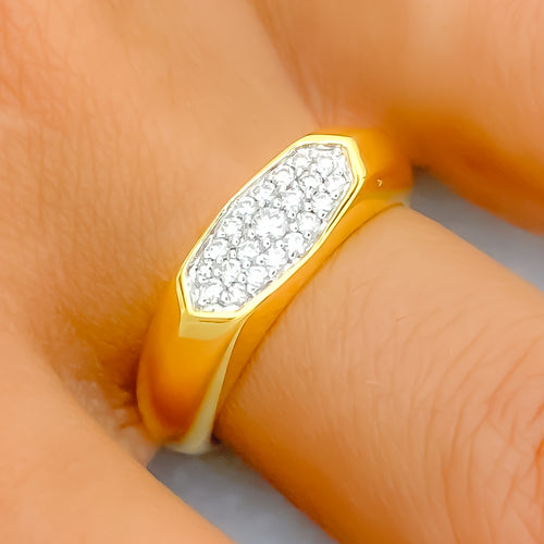 18k-gold-Special Pave Setting Diamond Ring 