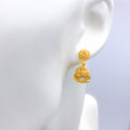 Petite Hanging 22k Gold Earrings