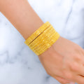 Extravagant Festive Gold 22k Gold Bangles