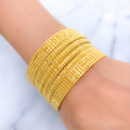 Extravagant Festive Gold 22k Gold Bangles