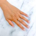 18k-gold-Dainty Delicate White Gold Diamond Ring