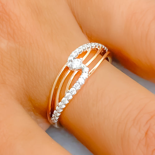 18k-gold-Timeless Rose Gold Diamond Ring 